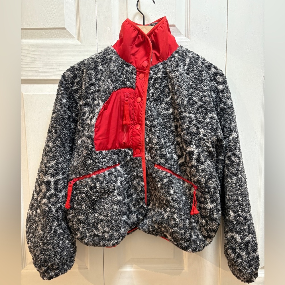 Free People Hit the Slopes Printed Fleece Jacket